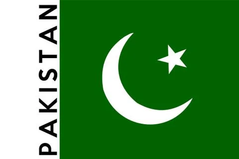 Flag of pakistan Illustrazione stock