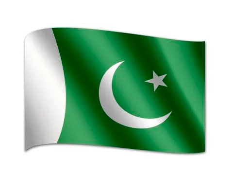 Flag of pakistan 스톡 일러스트