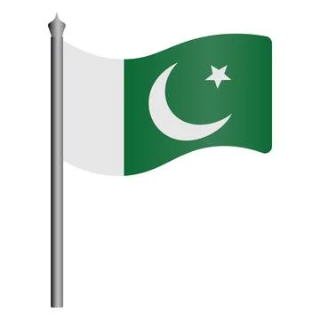 Flag of Pakistan. Vector illustration. イラスト素材