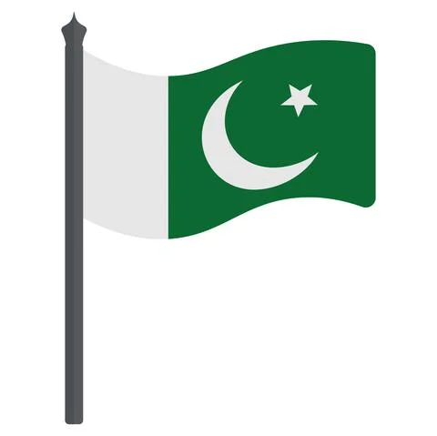 Flag of Pakistan. Vector illustration. イラスト素材