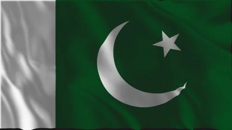 Flag of Pakistan waving slowly Stock-Footage 337722792