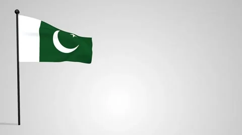 Flag of Pakistan waving in the wind Stock Footage 58383083