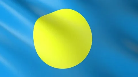 Flag of Palau Stock Footage 151572433