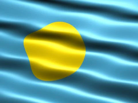Flag of palau Иллюстрация