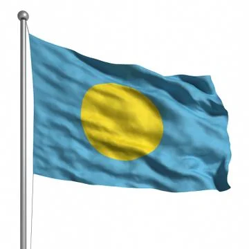 Flag of palau Stock Illustration