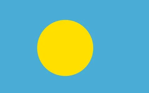 Flag of palau Stock Illustration