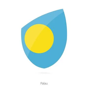 Flag of Palau. Stock Illustration