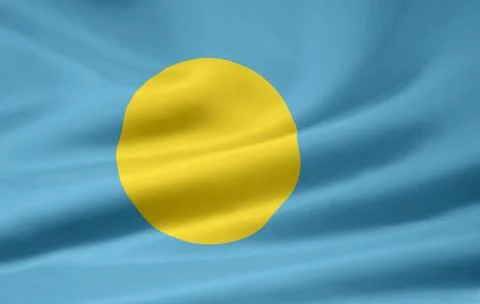 Flag of Palau Stock Photos