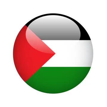 Flag of Palestine button. Design element for websites, applications. Vector.. Stock Illustration