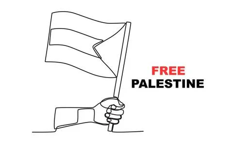 A flag of Palestinian freedom Stock Illustration