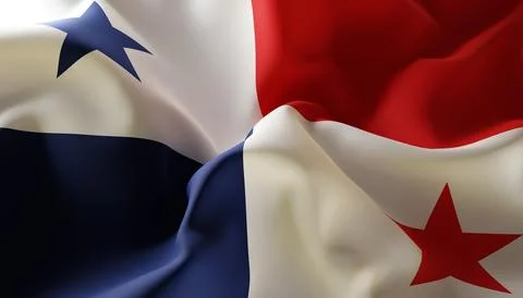Flag of Panama. Close-Up Stock Illustration