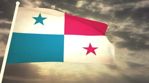 Flag Panama Stock Footage 61251099