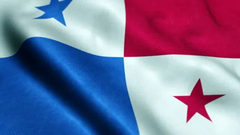 Flag of Panama gently waving in the wind, Seamless loop 스톡 동영상 229821629