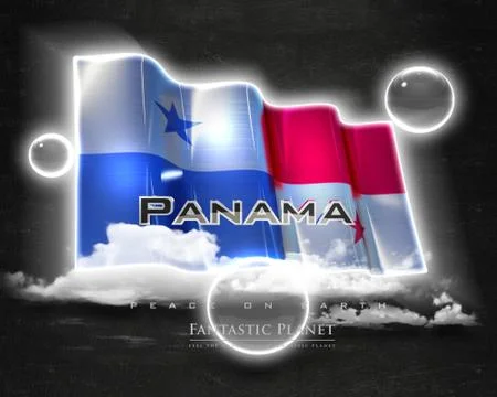 Flag Panama quality designer flag Stock Illustration