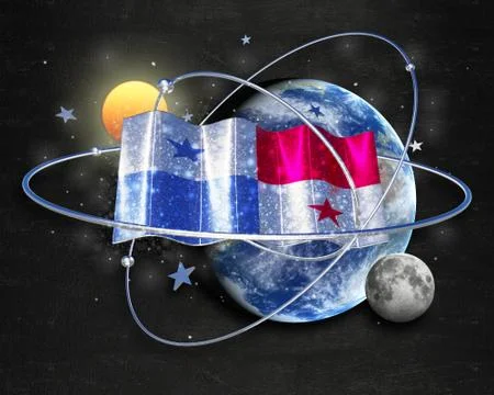 Flag Panama quality designer flag Illustration