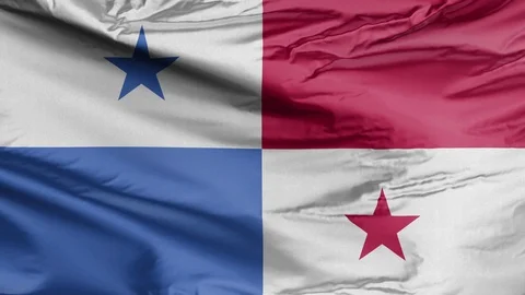 Flag of Panama Realistic 3D Stock Footage 118685300