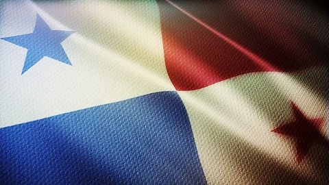 Flag of Panama Realistic 3D Stock Footage 118685719