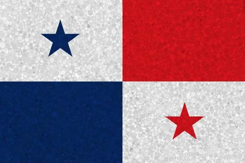 Flag of Panama on styrofoam texture Stock Photos