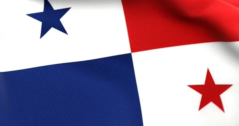 Flag of Panama Waving 3D Animation Close up, 4K UHD 60 FPS Stock Footage 165522322