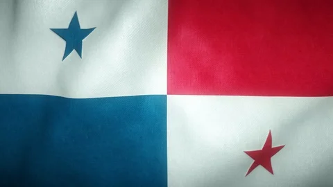 Flag of panama waving in the wind Stock-Footage 125830412