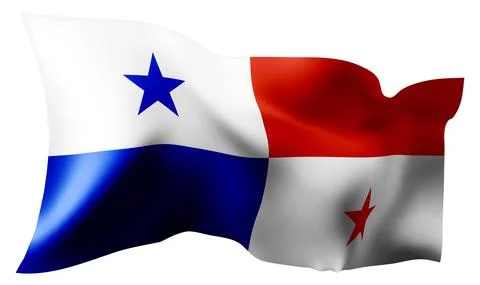 Flag of Panama waving in the wind. イラスト素材