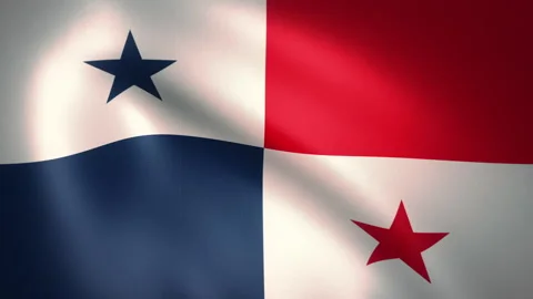 Flag of Panama Waving in the Wind (LOOP) Video stock 161838324