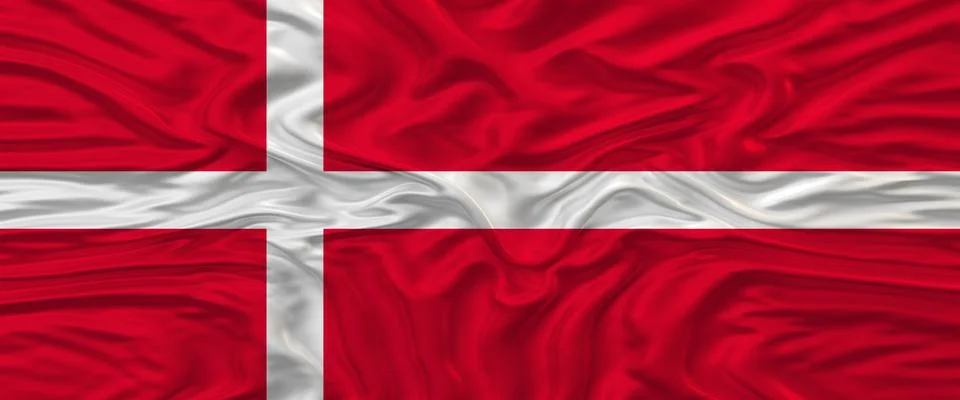 FLAG PANAROMIC Denmark Stock Illustration