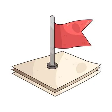 Flag on paper illustration Stock Illustration