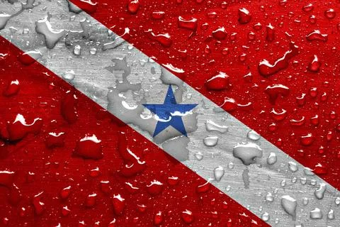 Flag of Para with rain drops Illustrazione stock