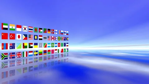 Flag Parade Side Move 3 Stock-Footage 332457501