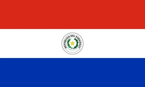 Flag of Paraguay, correct size and colors, vector Illustrazione stock