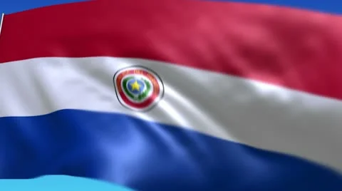 Flag of Paraguay Stock Footage 10796087