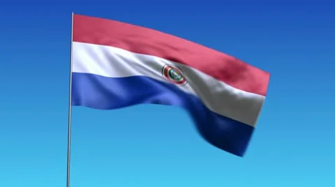 Flag of Paraguay Stock-Footage 10796091