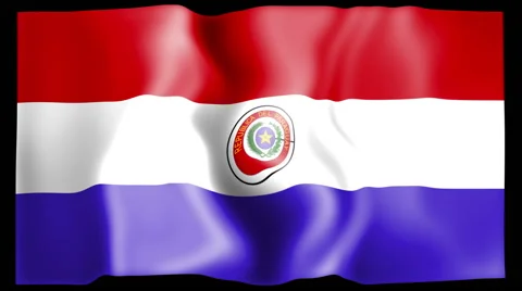 Flag of Paraguay Stock Footage 46625665