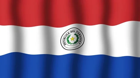 Flag of Paraguay Stock Footage 175838788