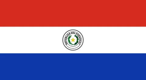 Flag of Paraguay, front side Stock Illustration