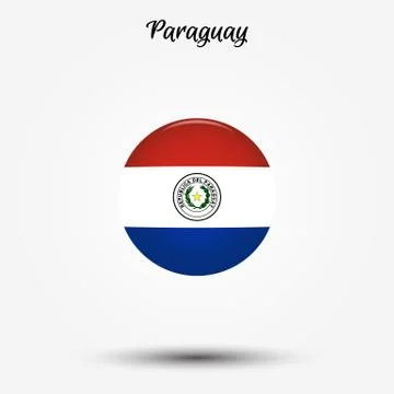 Flag of Paraguay icon Stock Illustration