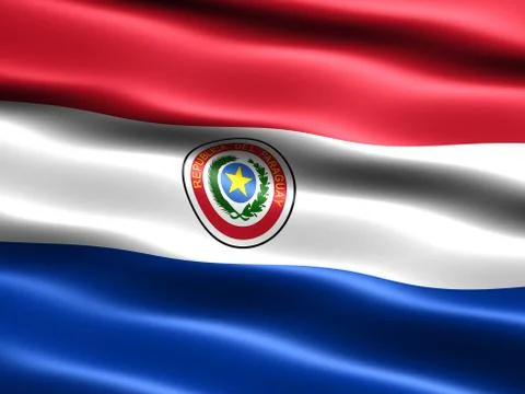 Flag of paraguay Stock Illustration