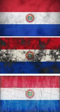 Flag of paraguay Illustrazione stock