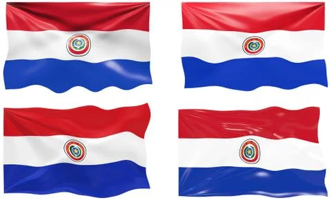 Flag of paraguay Illustrazione stock