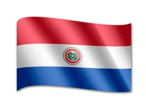 Flag of paraguay Illustrazione stock
