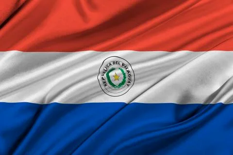 Flag of Paraguay. Illustrazione stock