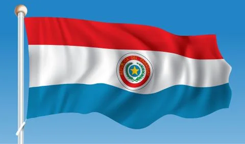Flag of Paraguay Stock Illustration