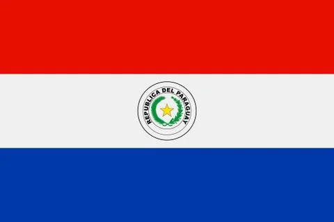 Flag of Paraguay Illustrazione stock