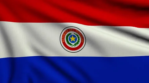 Flag of Paraguay looping Video stock 25512091