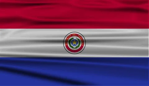 Flag of Paraguay with old texture. Stock Illustration