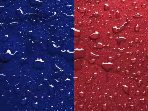 Flag of Paris with rain drops Ilustração Stock
