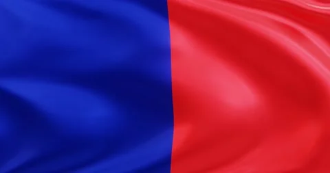 Flag of Paris, Seamless looping animation fluttering in the wind Stock Footage 172494983