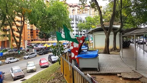 FLag of PAS waving during Malaysia General Election 2018 Stock Footage 93089231
