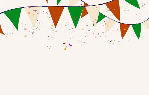 Flag pattern or a brightly colored hanging flag. Christmas festival Stock Illustration